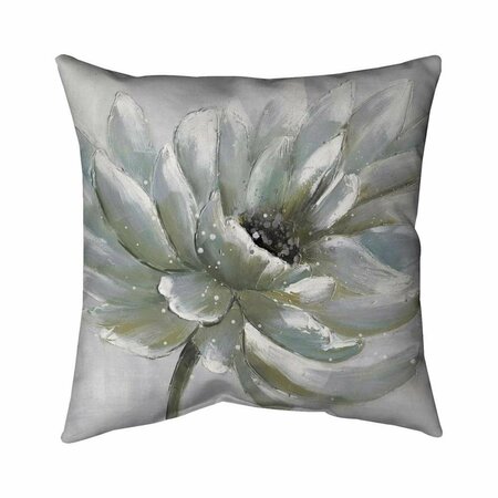 BEGIN HOME DECOR 20 x 20 in. White Chrysanthemum-Double Sided Print Indoor Pillow 5541-2020-FL5